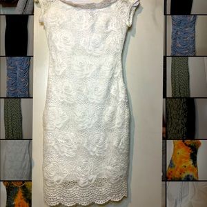 White Knitted Mini Dress